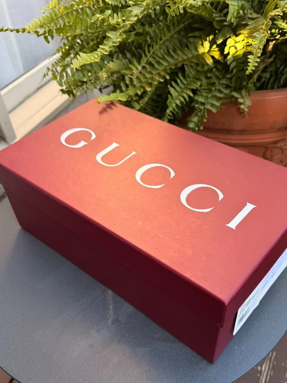 Authentic Gucci Burgundy Empty Shoe Storage Box 15”x8.5”x5.5”